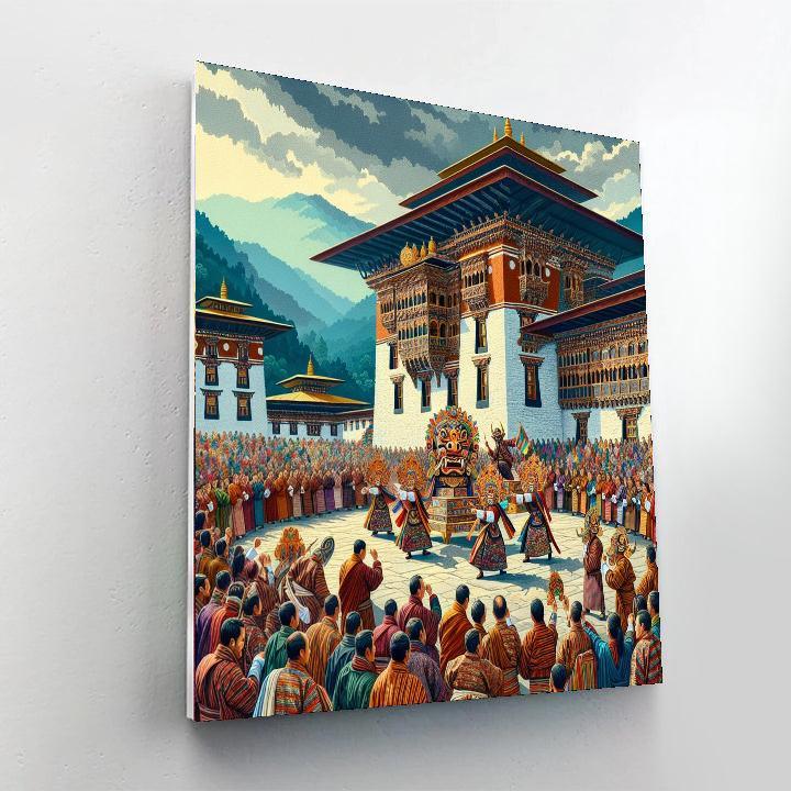 Punakha Drubchen - Bhutan Paint By Color
