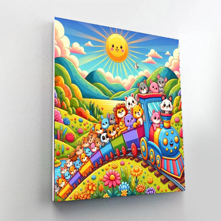Fantasy Adventure Train Painting Number Kit