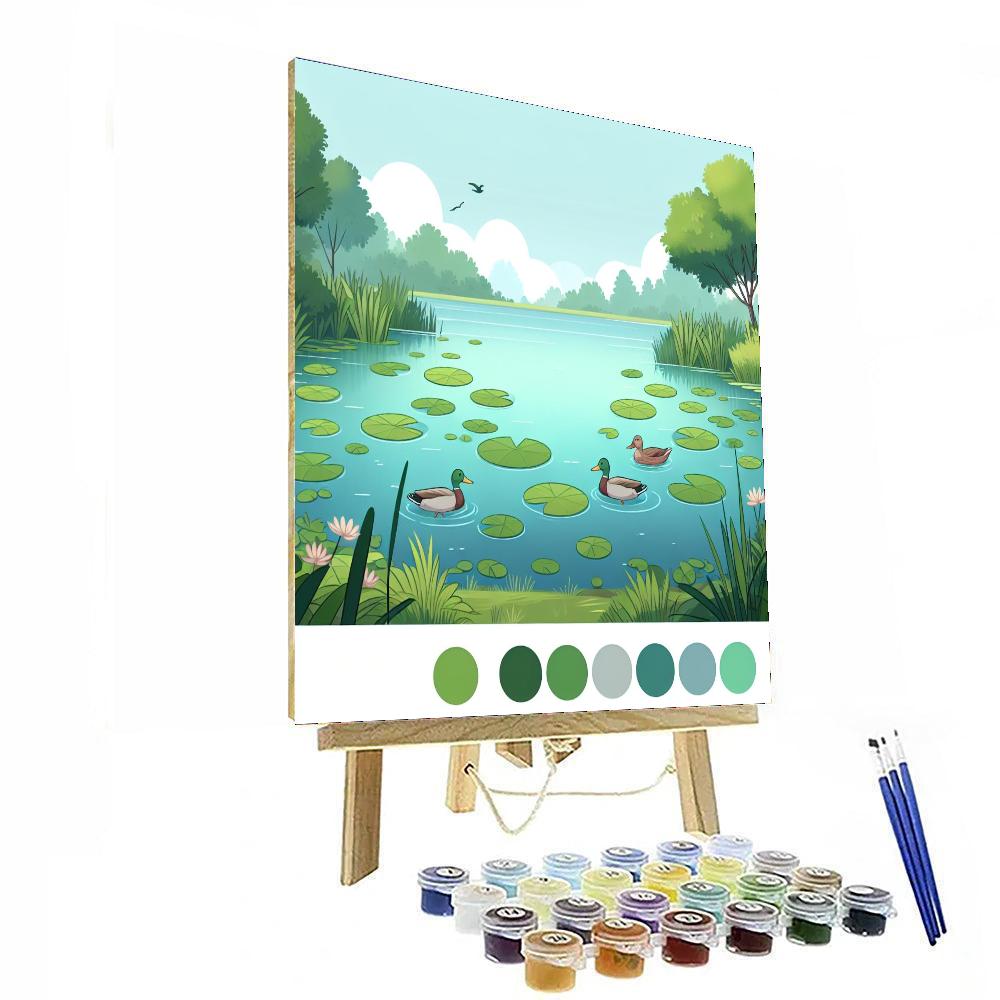 Peaceful Pond Numbered Painting Kits