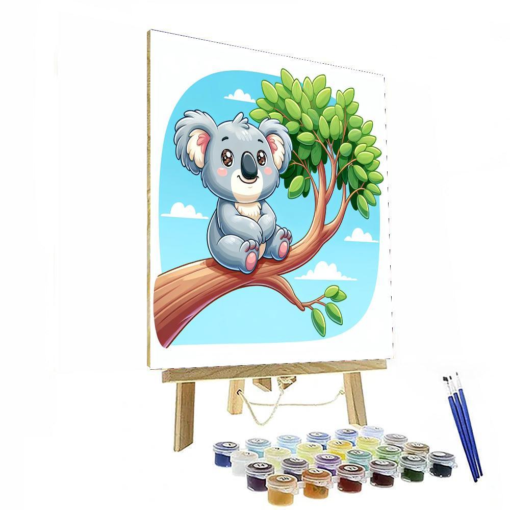 Curious Koala In The Trees Painting By Numbers Kit