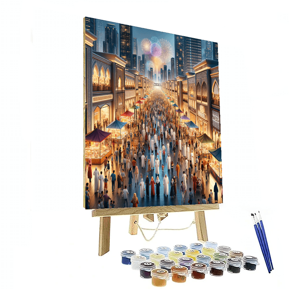 Dubai Shopping Festival Number Painting