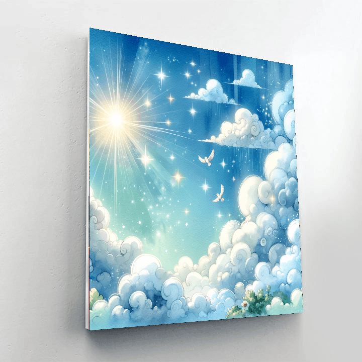 Whimsical Clouds - DIY Painting By Numbers Kit