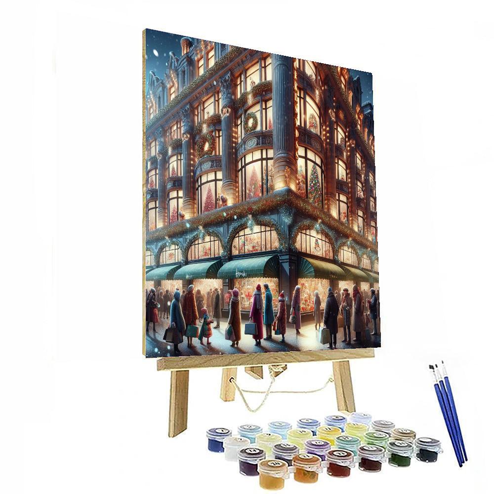 Harrods Christmas Celebration Number Painting