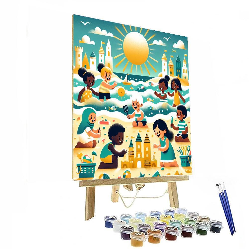Bright And Breezy Beach Day Number Painting