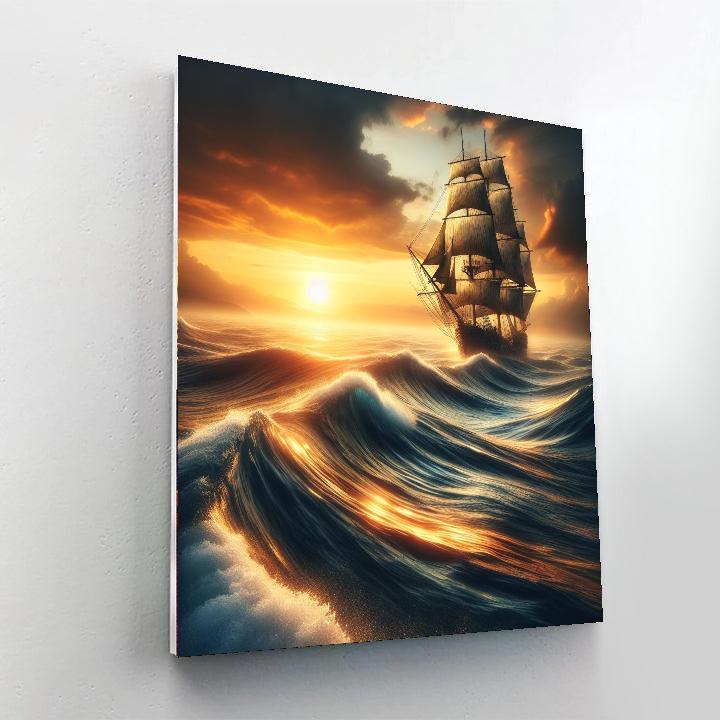 Ancient Maritime Voyage Number Painting