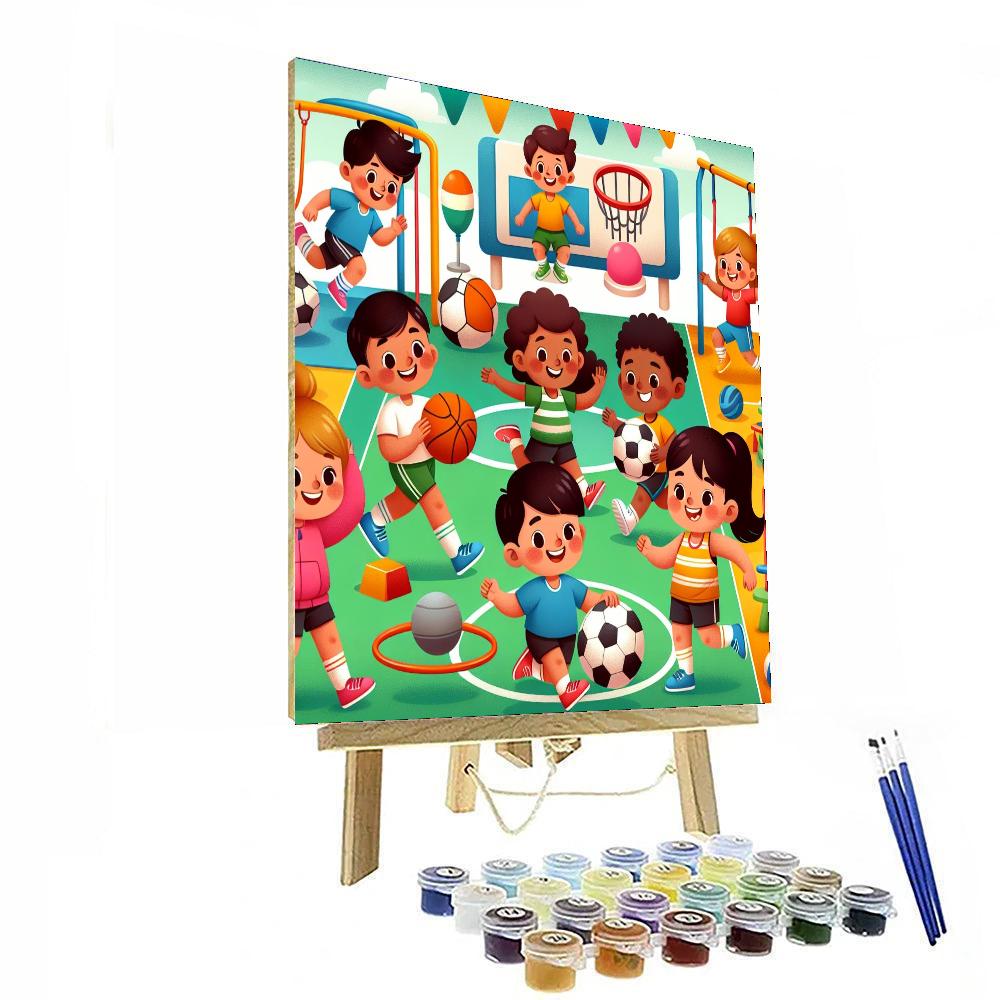Colorful Sports Adventure Number Painting
