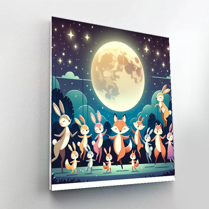 Whimsical Moonlight Dance DIY Paint By Numbers