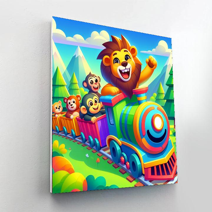Joyful Adventure Train Painting By Numbers Kit