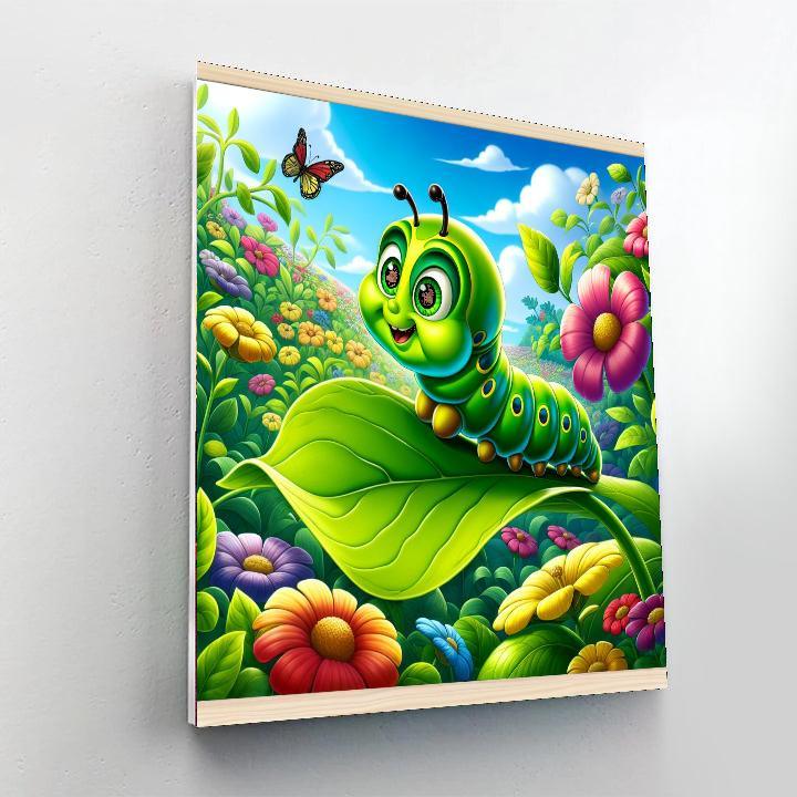 Curious Caterpillar Friend DIY Paint By Numbers