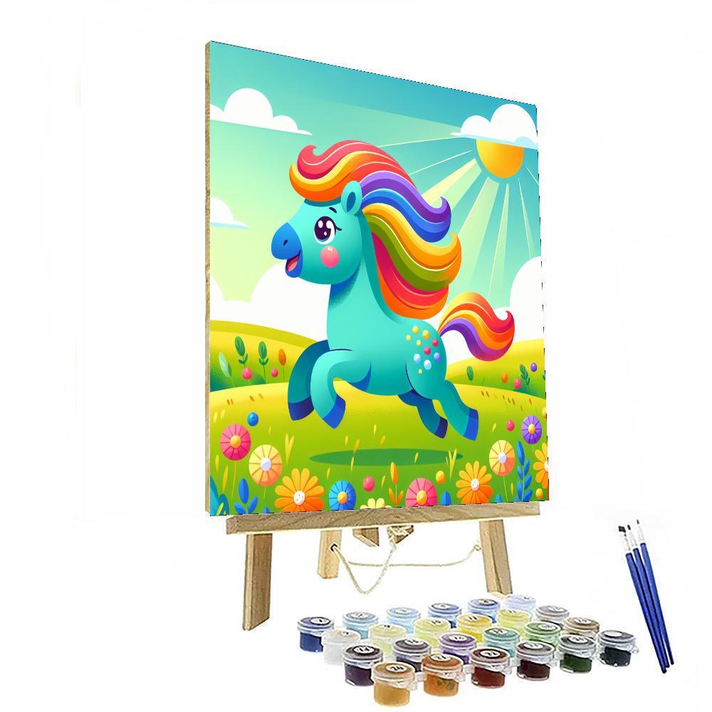 Galloping Pony Paint By Number