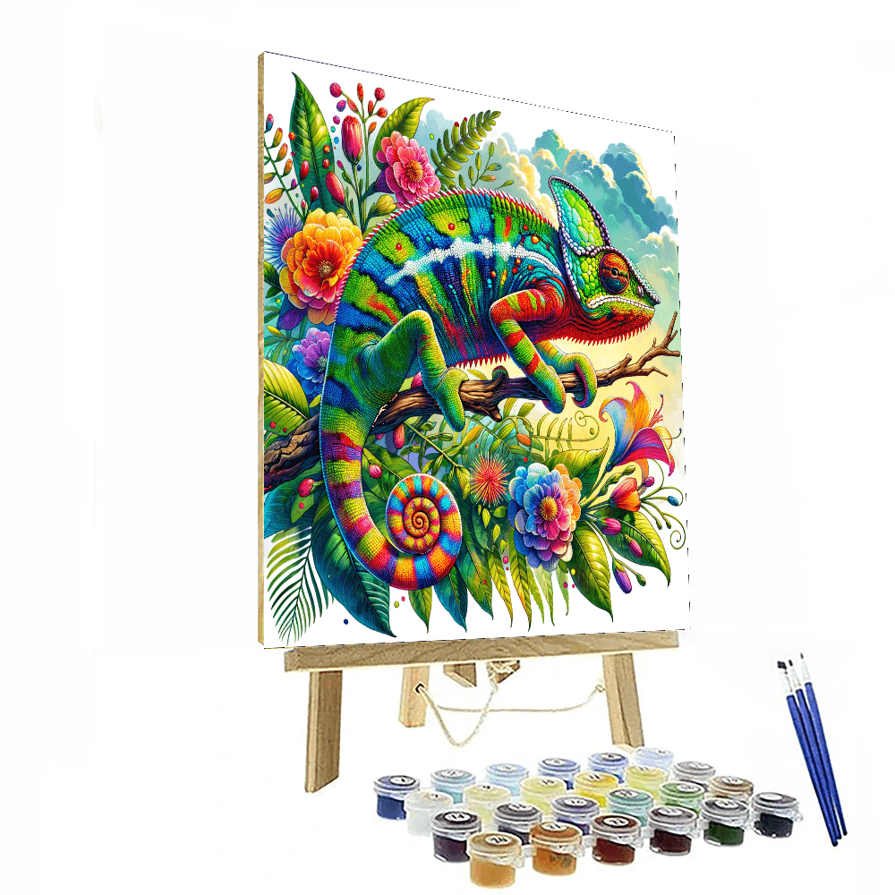 Charming Chameleon - DIY Painting By Numbers Kit