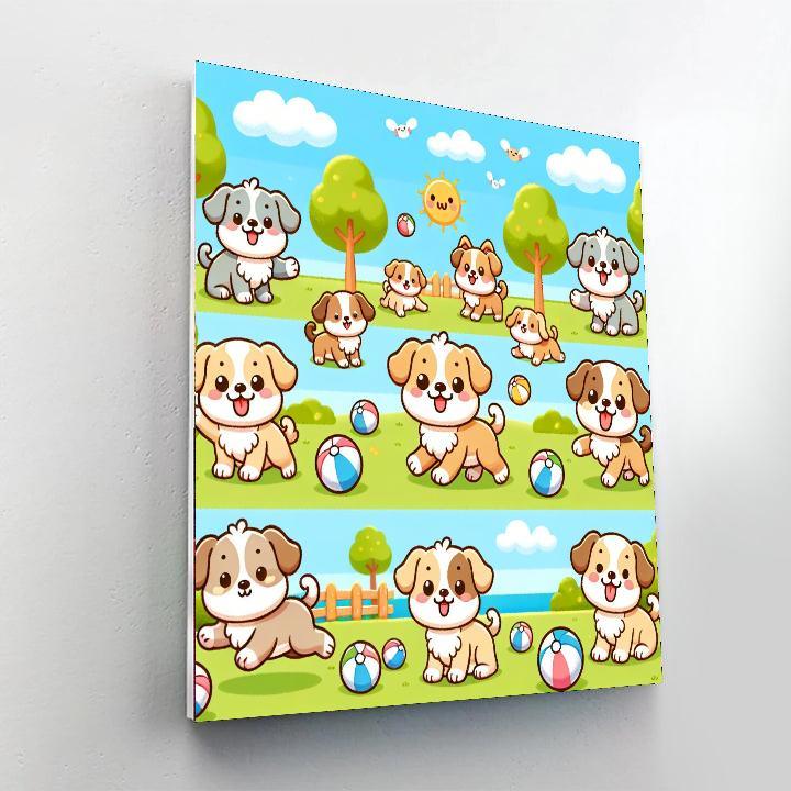 Puppy Play Date Painting By Numbers Kit