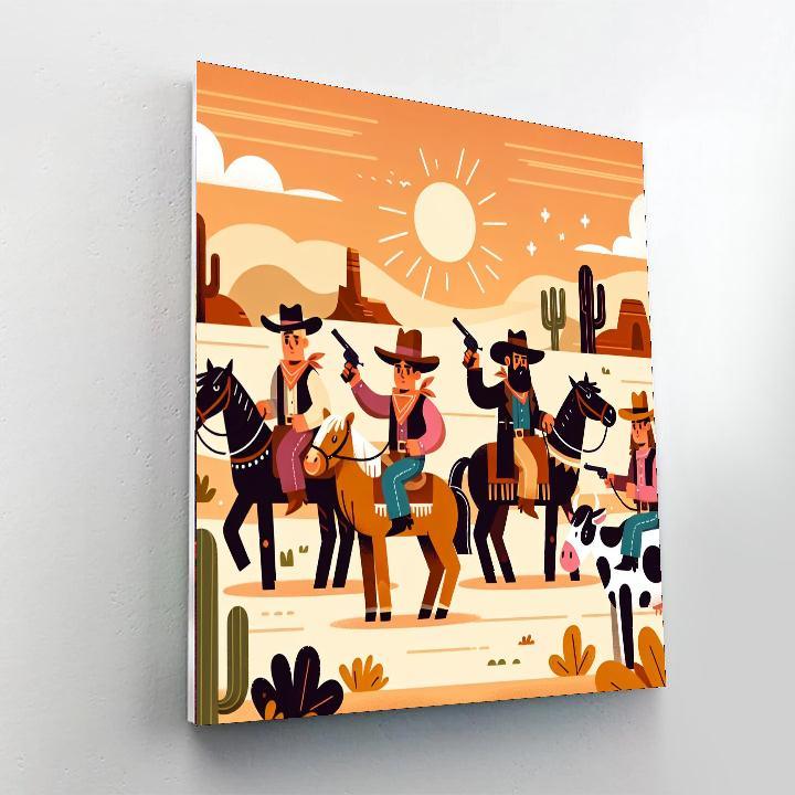 Wild West Rodeo Roundup Numbered Painting Kits