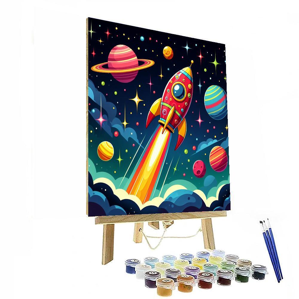 Adventurous Rocket Paint By Numbers Art