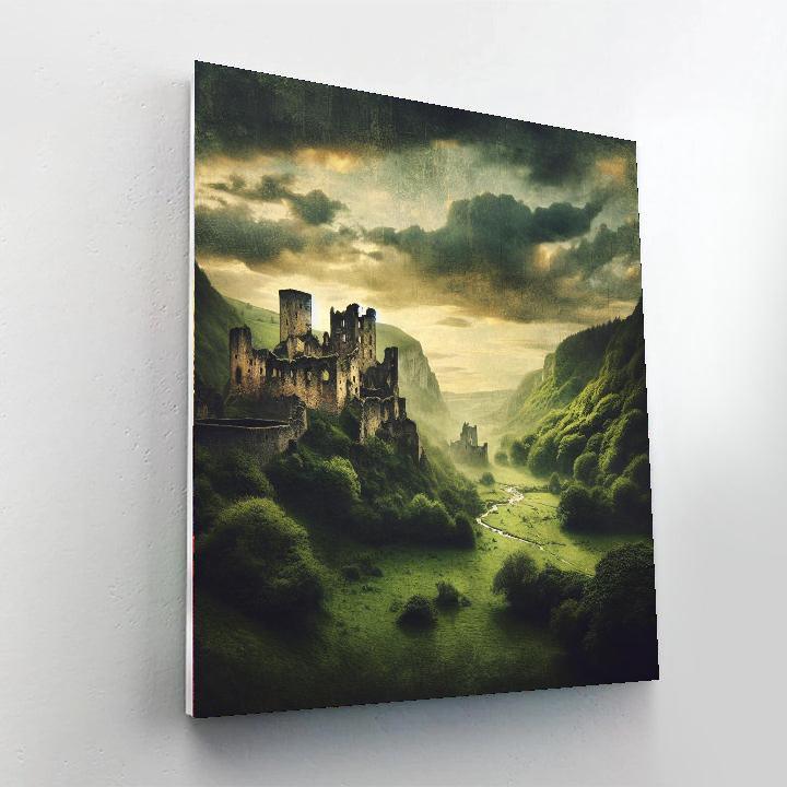 Mystical Castle Ruins Painting Number Kit