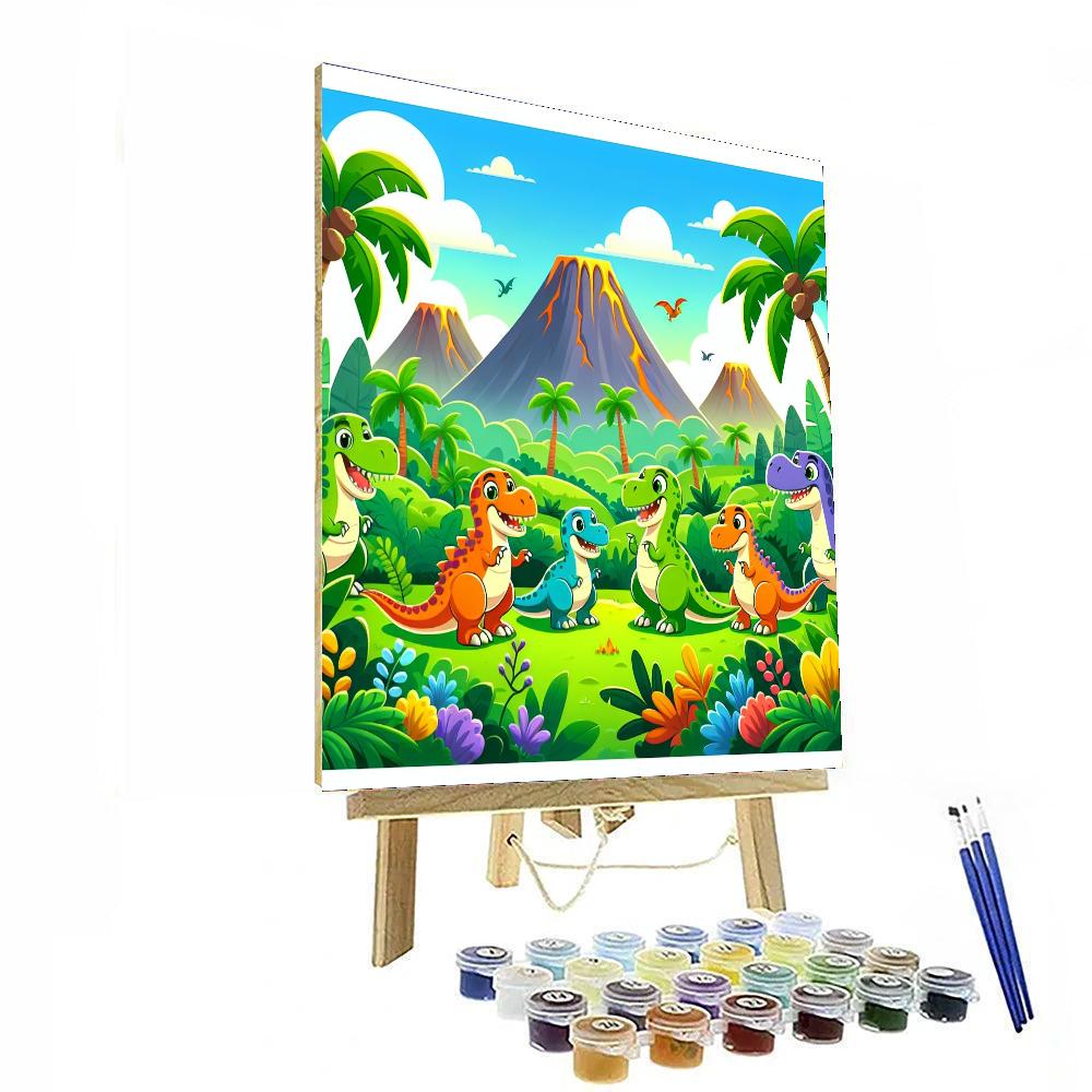 Daring Dinosaur Discoveries Painting Number Kit