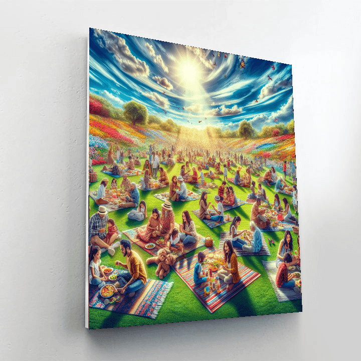 Bright Summer Picnic Number Painting