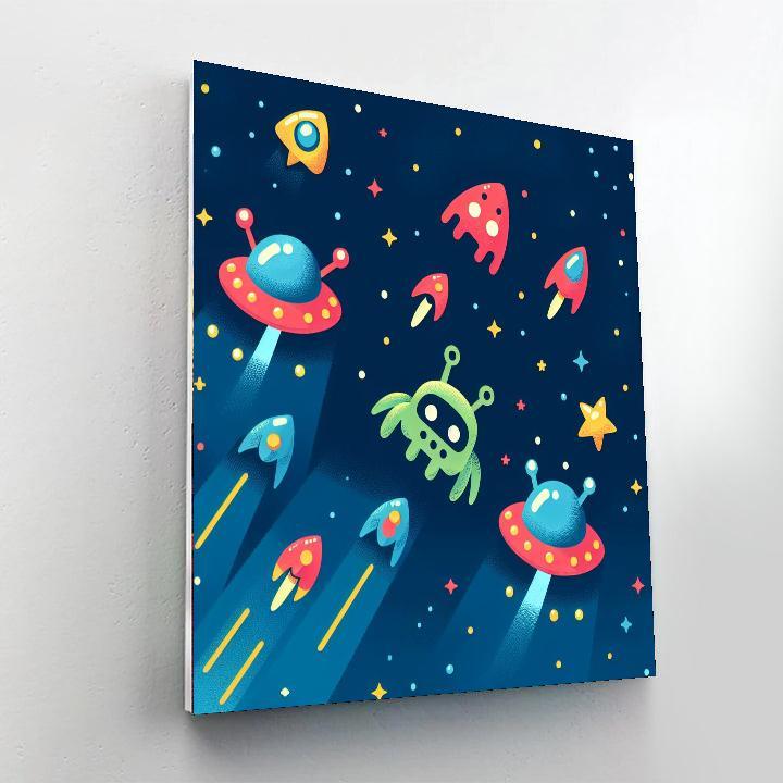Space Invaders Numbered Painting Kits