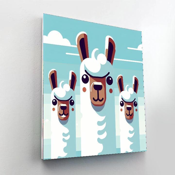 Laughing Llama Lineup Number Painting