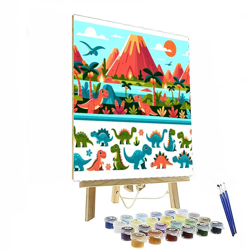 Dinosaur Discovery Time Paint By Numbers