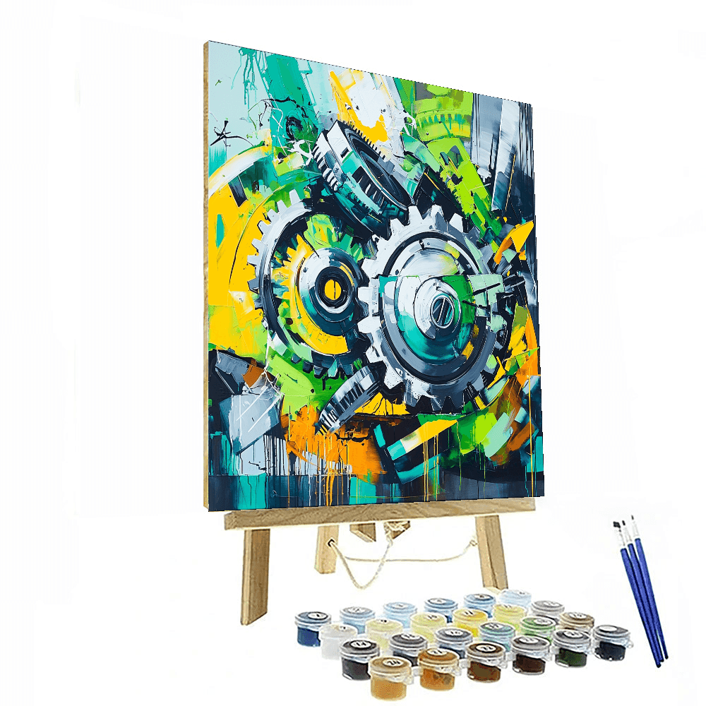 Jean-Michel Basquiat Inspired Mechanical Nature  Paint By Numbers Art