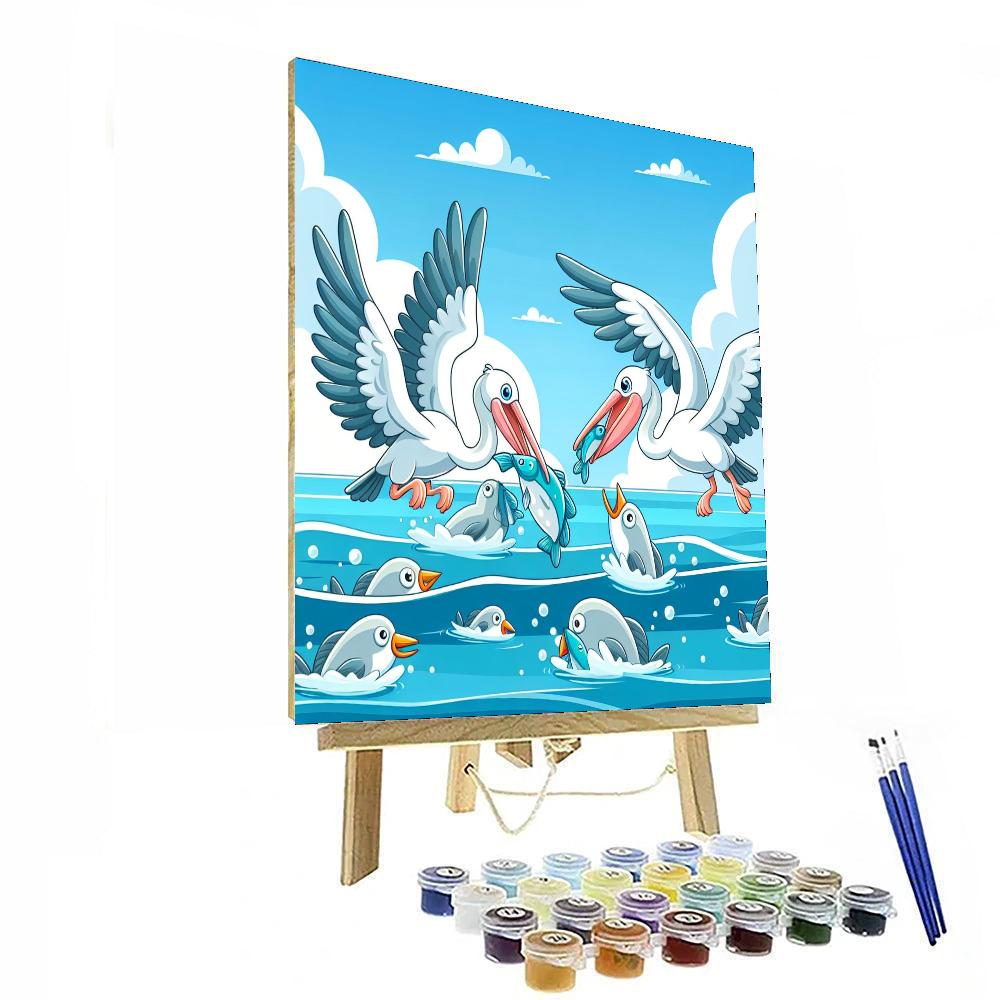 Peppy Pelicans Numbered Painting Kits