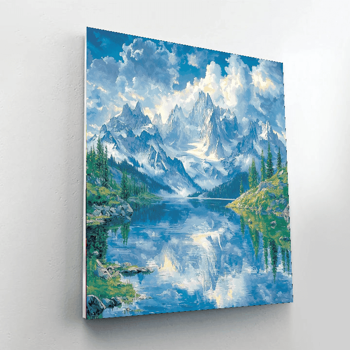 Albert Bierstadt Inspired Dynamic Mountain Vista  Paint By Numbers Kits