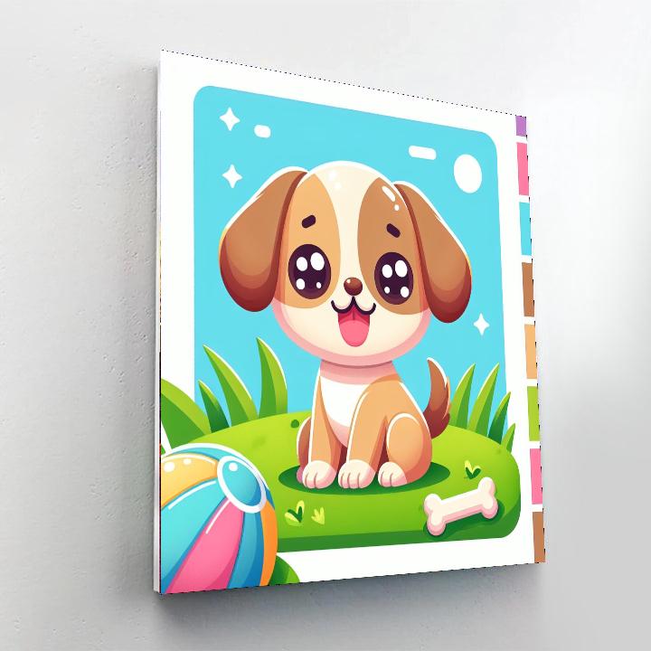Playful Puppy Pal Number Painting