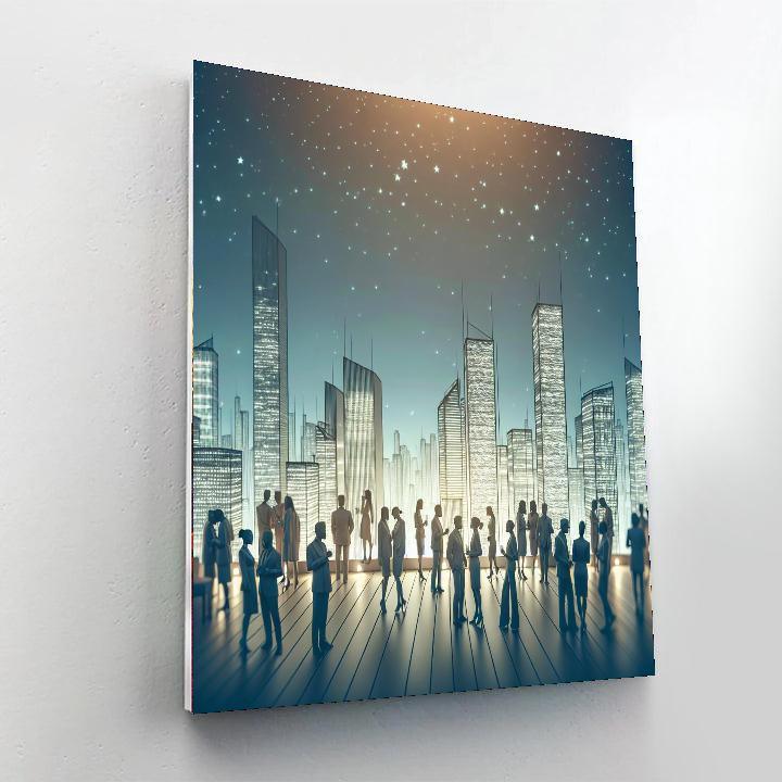 Chic Rooftop Soiree DIY Paint By Numbers