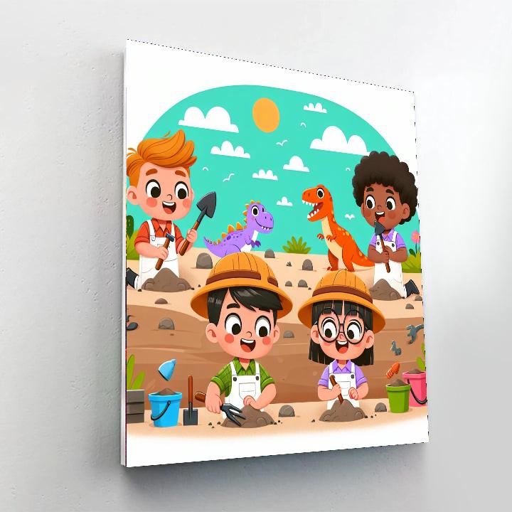 Dino Dig Adventure Paint By Number