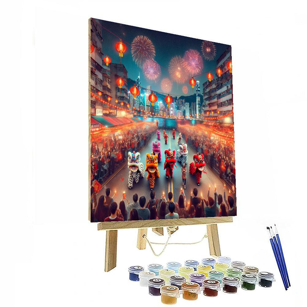 Chinese New Year In Hong Kong Paint By Color