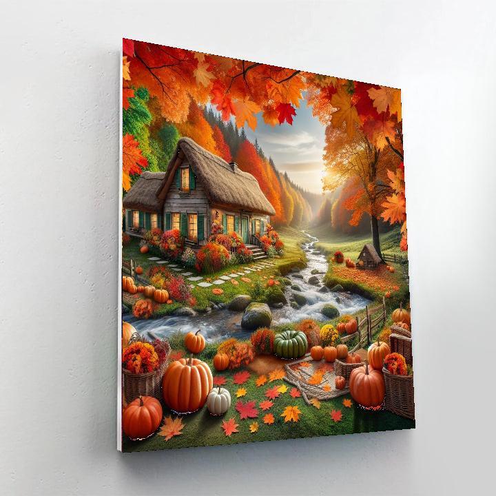 Cozy Autumn Cottage Paint By Numbers Kits