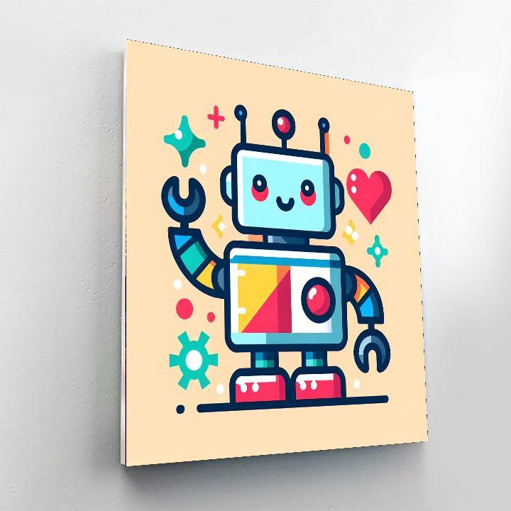 Caring Robot Painting By Numbers Kit