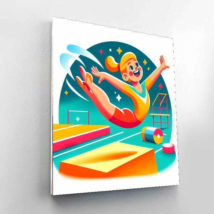 Energetic Gymnast Numbered Painting Kits