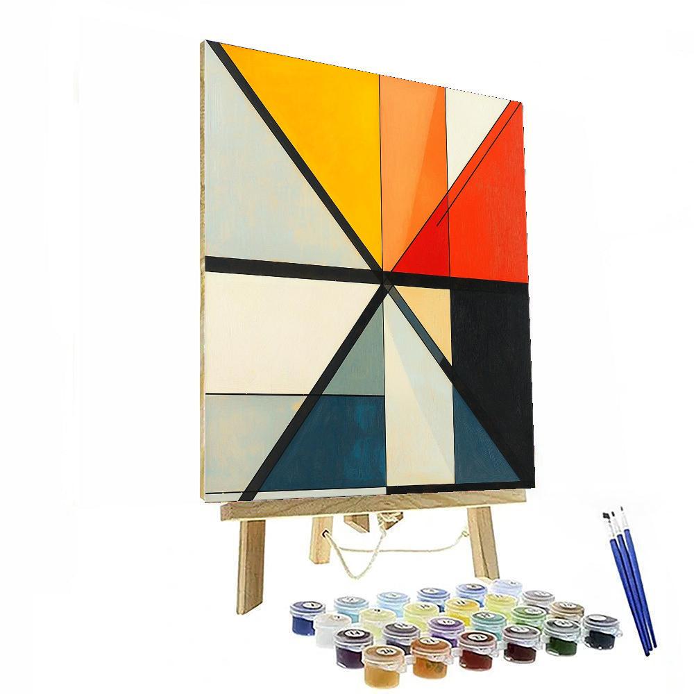 Piet Mondrian Inspired Harmonious Patterns Of Nature  Number Painting