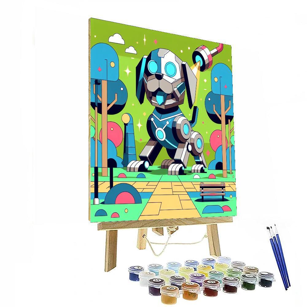Mighty Robot Dog DIY Paint By Numbers