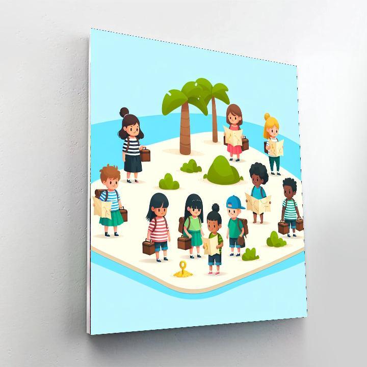 Island Treasure Adventure Numbered Painting Kits