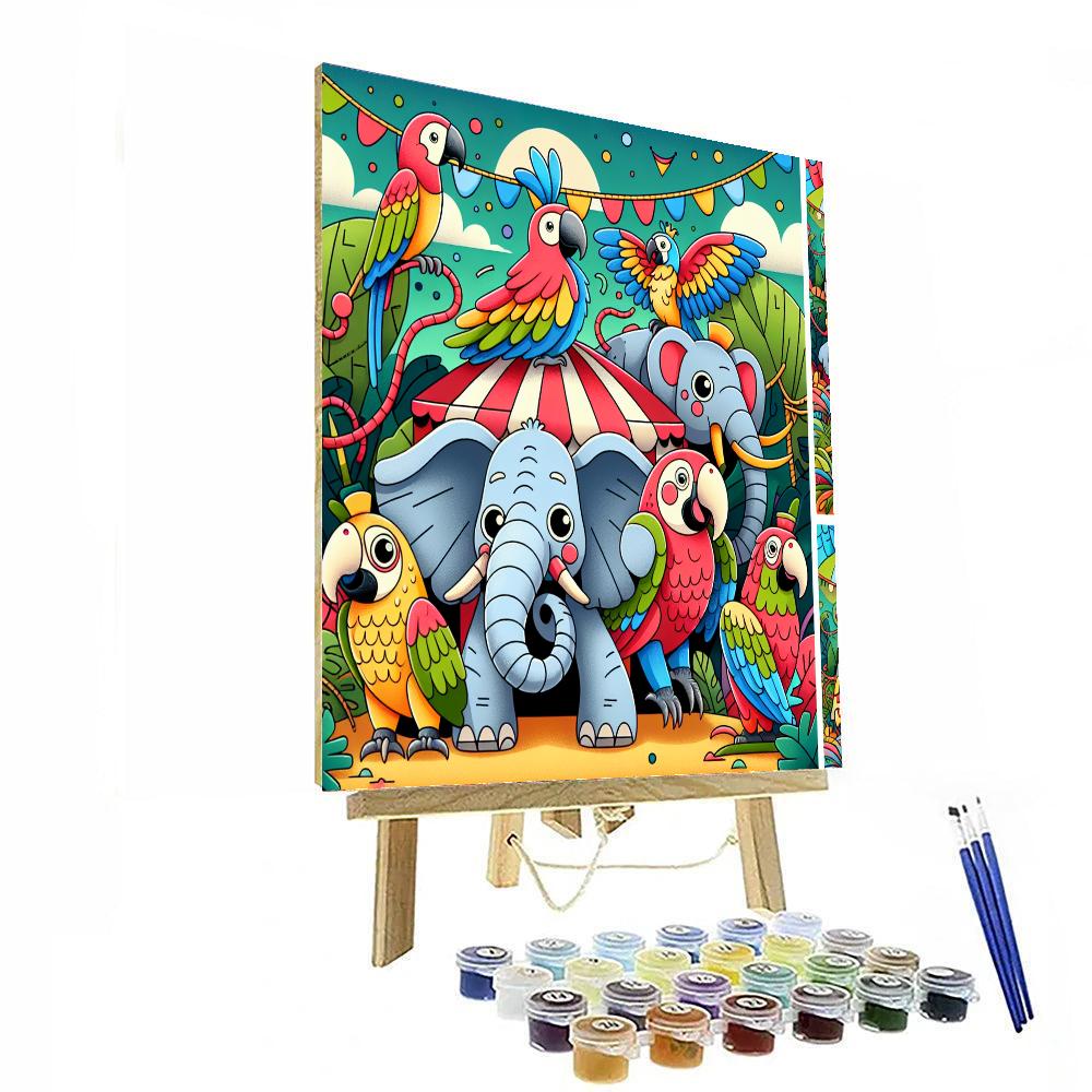 Colorful Carnival Of The Jungle Paint By Numbers Kits