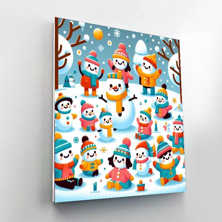 Giggling Snow Friends Numbered Painting Kits