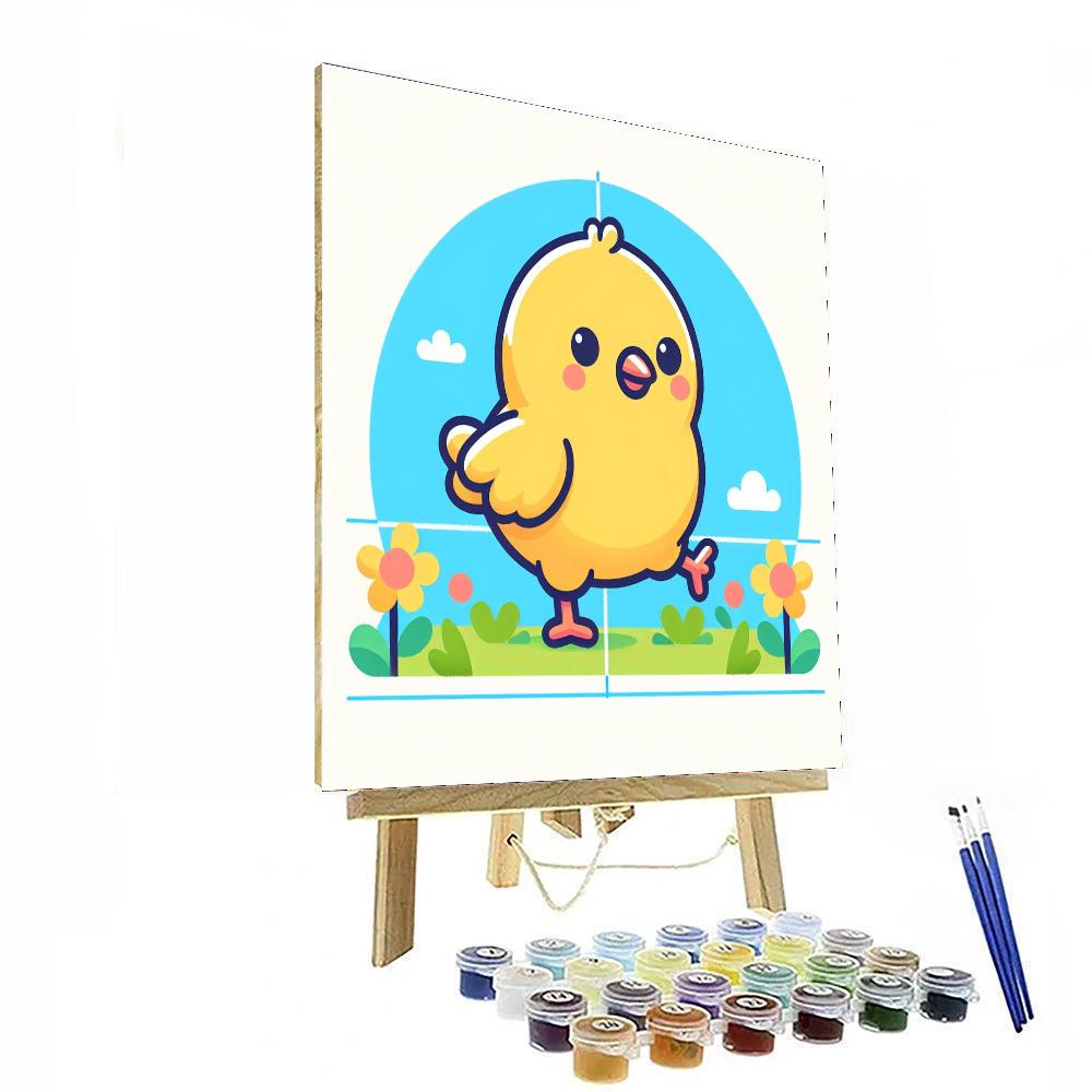 Sweet Baby Chick DIY Paint By Numbers