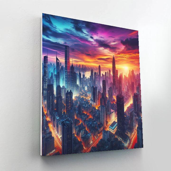 Elegant Urban Cityscape Paint By Numbers Art
