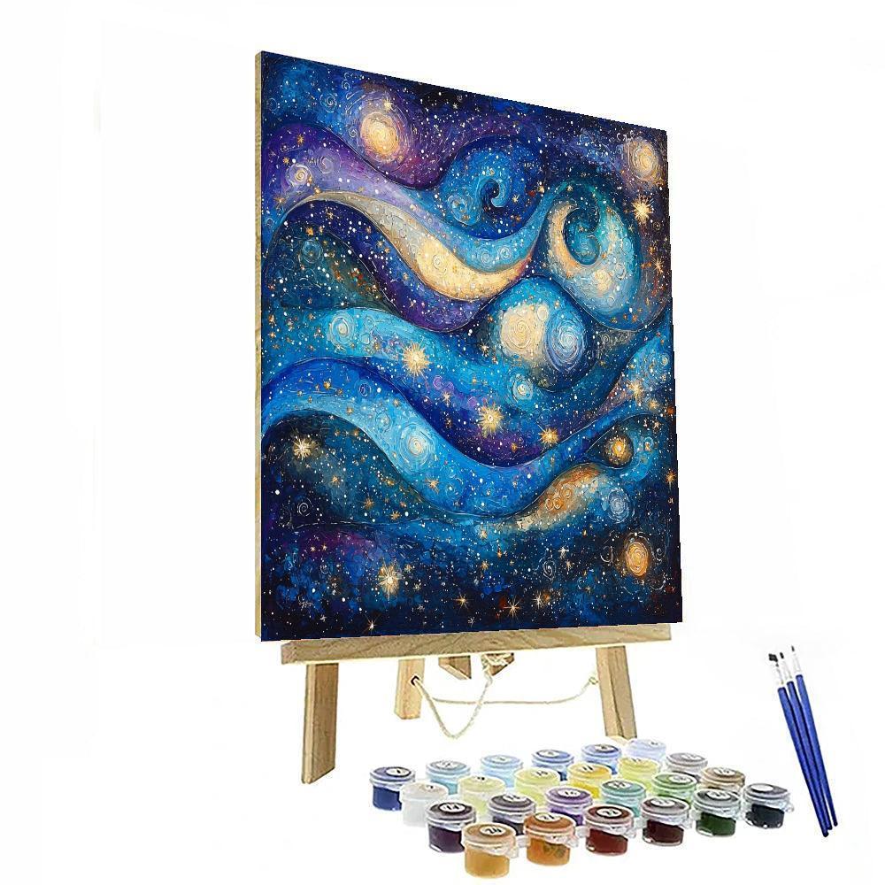 Paul Klee Inspired Under The Cosmic Canopy  Numbered Painting Kits