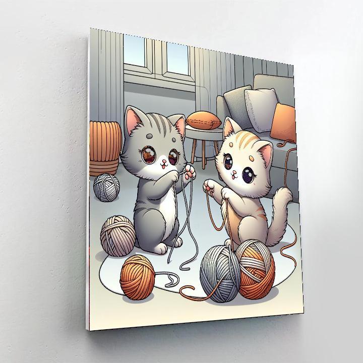 Curious Kitten Playtime Paint By Color