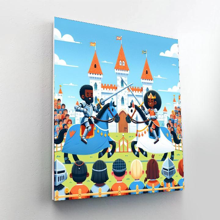 Knight's Castle Tournament Numbered Painting Kits