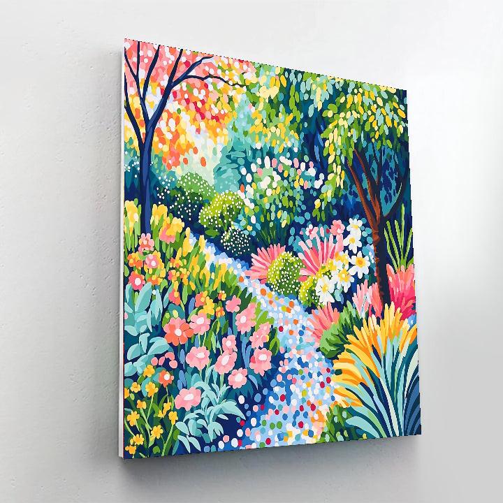 Georges Seurat Inspired Dreamy Garden Patterns  Numbered Painting Kits