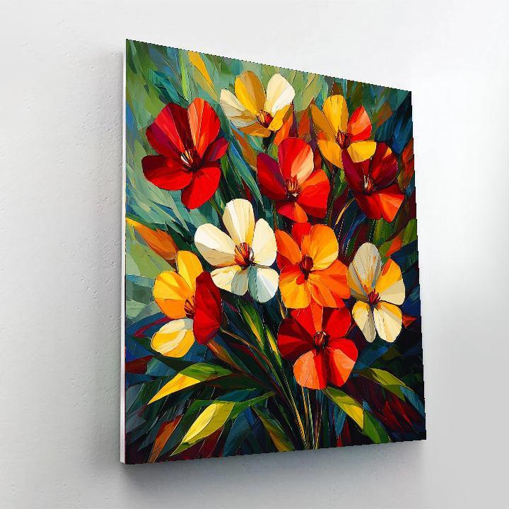 Paul Cézanne Inspired Floral Abstraction  DIY Paint By Numbers