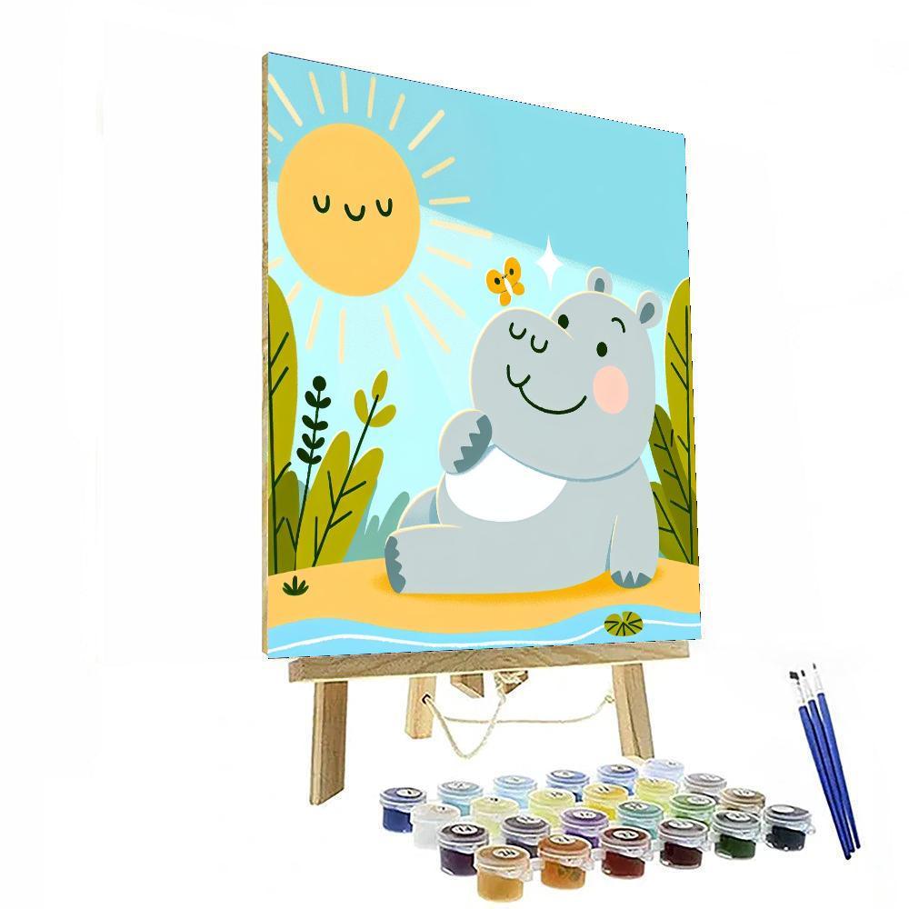 Giggles The Hippo Paint By Color