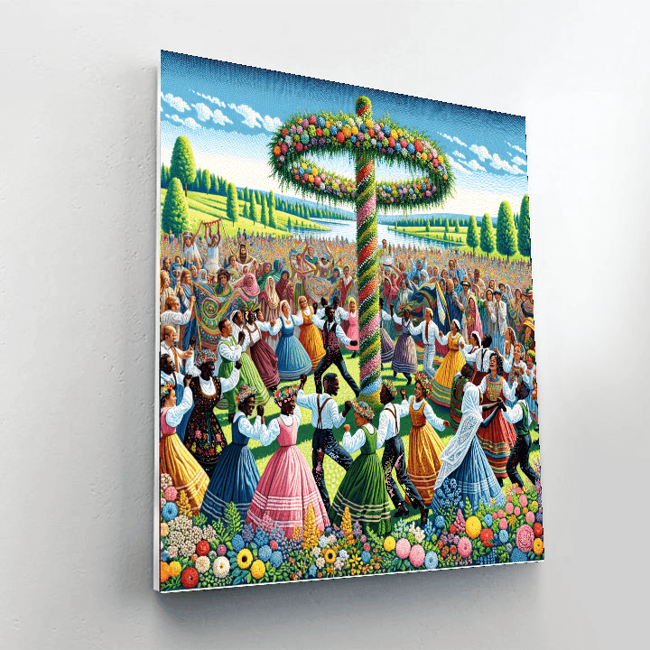 Midsummer Festival - Stockholm DIY Paint By Numbers