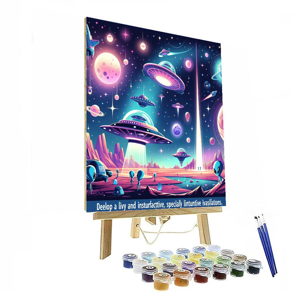 Space Invaders Galaxy DIY Paint By Numbers