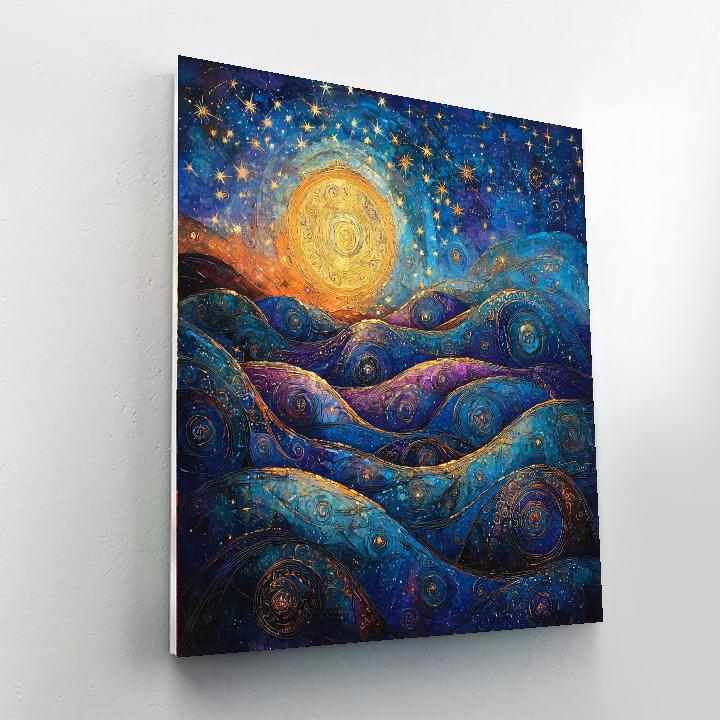 Leonardo Da Vinci Inspired Cosmic Dreams Tapestry  Paint By Number